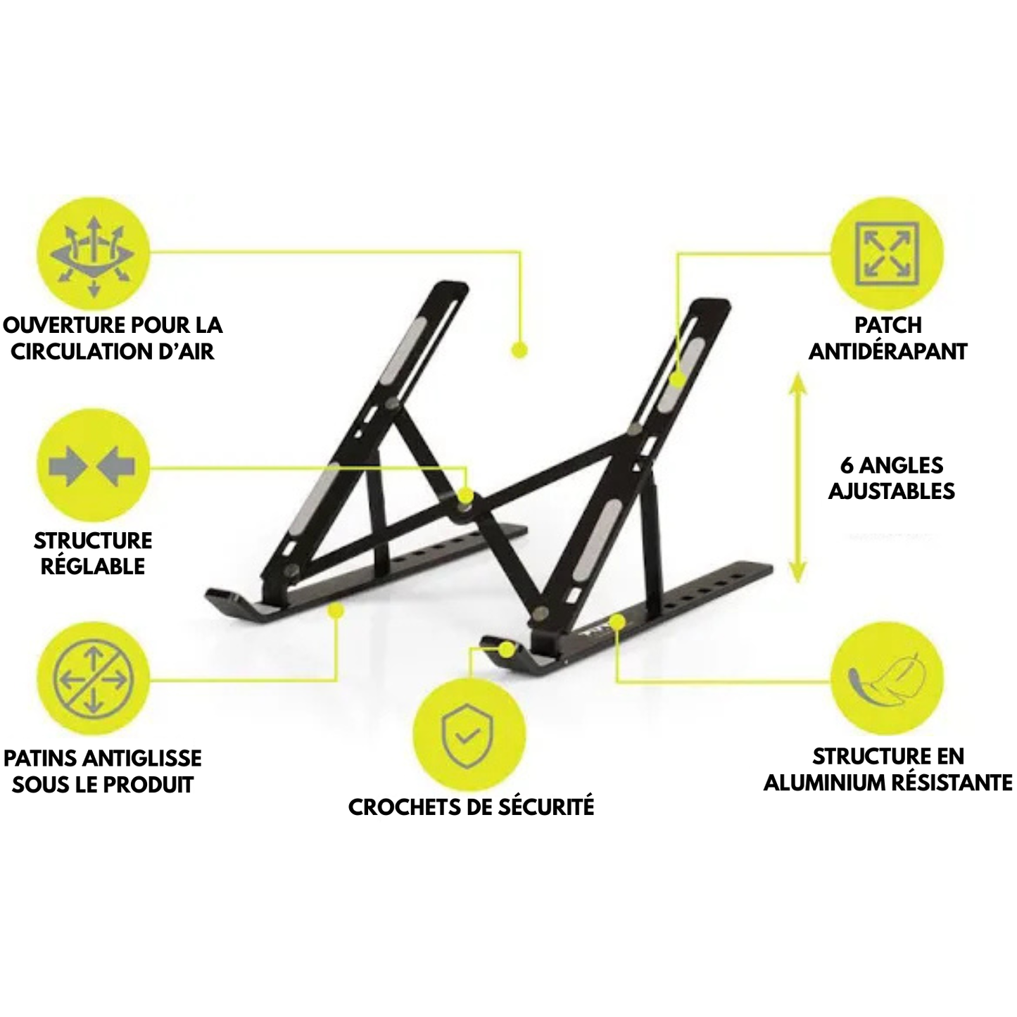 Support ergonomique pour ordinateur portable
